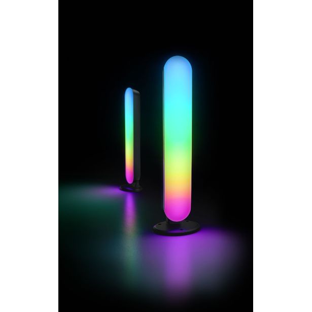 LED-pöytävalaisin Trio Game, 2 kpl, musta, RGB
