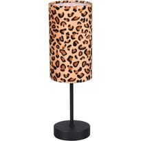 Pöytävalaisin Trio Pardina 36.5cm E14 mattamusta/leopardi