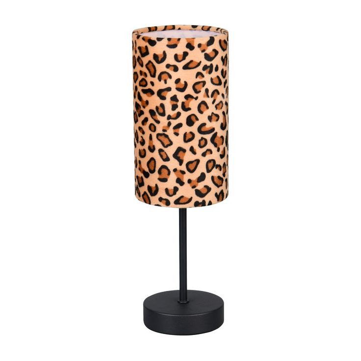 Pöytävalaisin Trio Pardina 36.5cm E14 mattamusta/leopardi