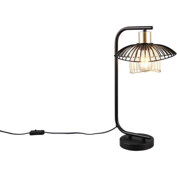 Pöytävalaisin Trio Lauris 44cm E27 mattamusta/kulta