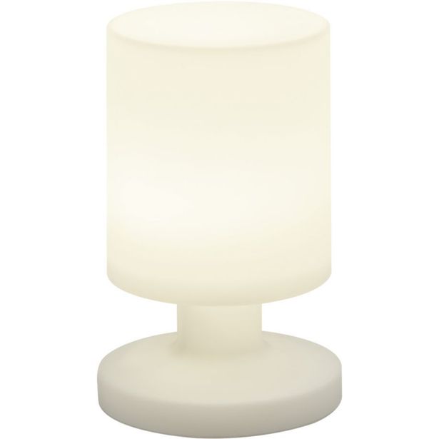 LED-pöytävalaisin Trio Lora, Ø 130x205 mm, valkoinen