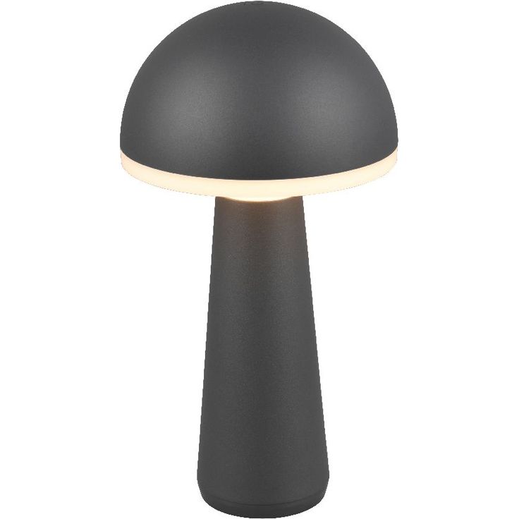 LED-pöytävalaisin Trio Fungo, antrasiitti, ladattava