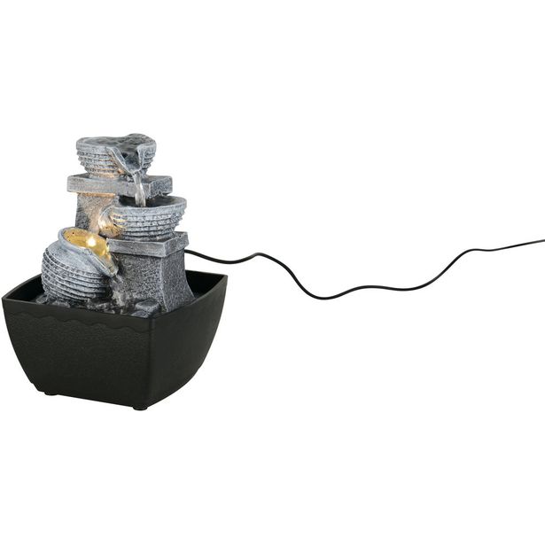 Pöytävalaisin Trio Luma 18cm LED ruskea