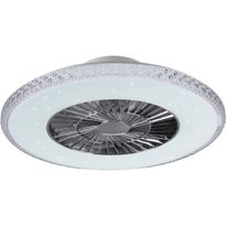 Tuuletinvalaisin Trio Harstad, Ø60cm, kromi, starlight, Verkkokaupan poistotuote