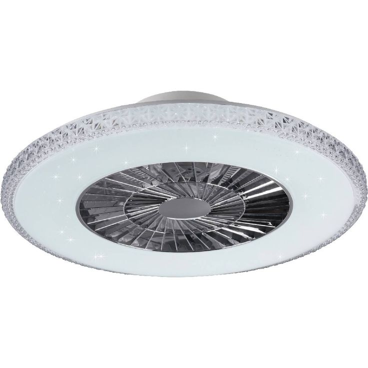 Tuuletinvalaisin Trio Harstad, Ø60cm, kromi, starlight, Verkkokaupan poistotuote