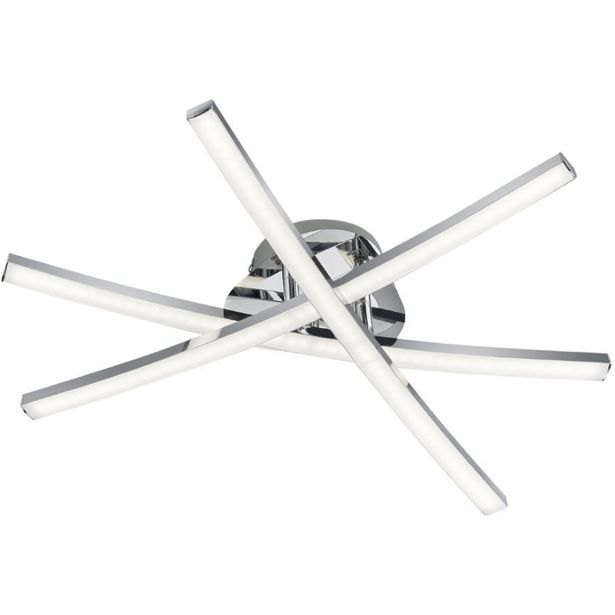 LED-kattovalaisin Trio Capella, Ø 500x98 mm, kromi