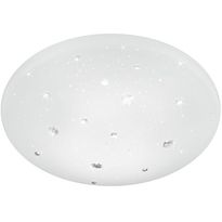 LED-kattovalaisin Trio Achat, ø275x90mm, IP44, valkoinen, starlight