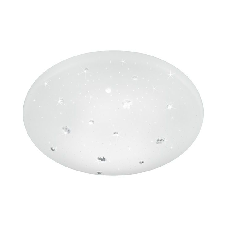 LED-kattovalaisin Trio Achat, ø275x90mm, IP44, valkoinen, starlight