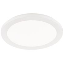 Pyöreä LED-plafondi Trio Camillus, Ø26 cm, valkoinen, IP44