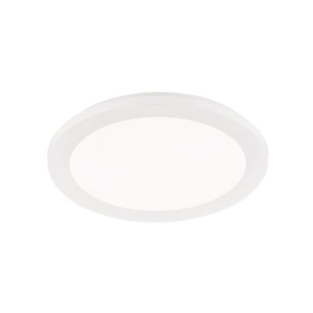 Pyöreä LED-plafondi Trio Camillus, Ø26 cm, valkoinen, IP44