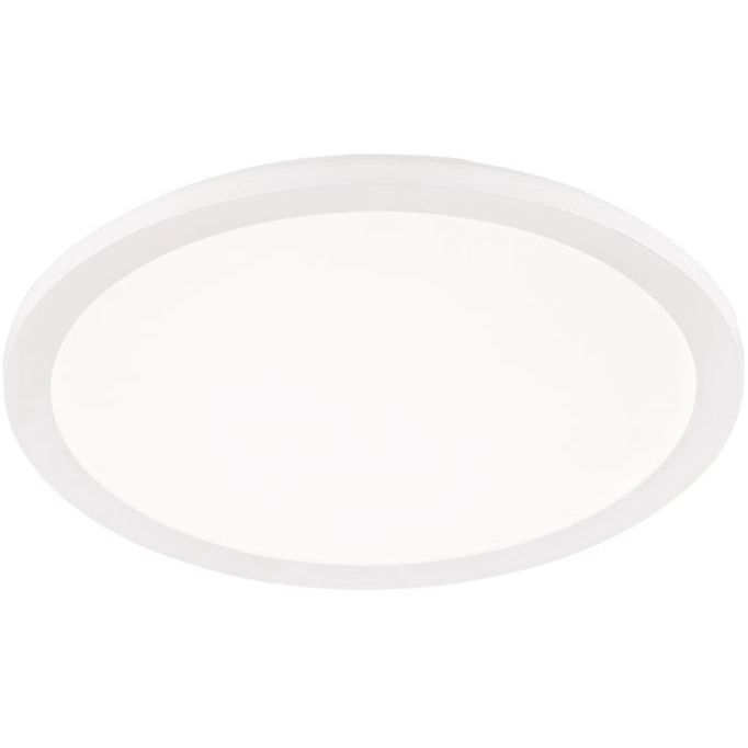 Pyöreä LED-plafondi Trio Camillus, Ø40 cm, valkoinen, IP44