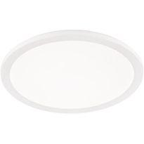 Pyöreä LED-plafondi Trio Camillus, Ø40 cm, valkoinen, IP44