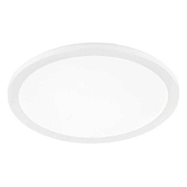 Pyöreä LED-plafondi Trio Camillus, Ø40 cm, valkoinen, IP44