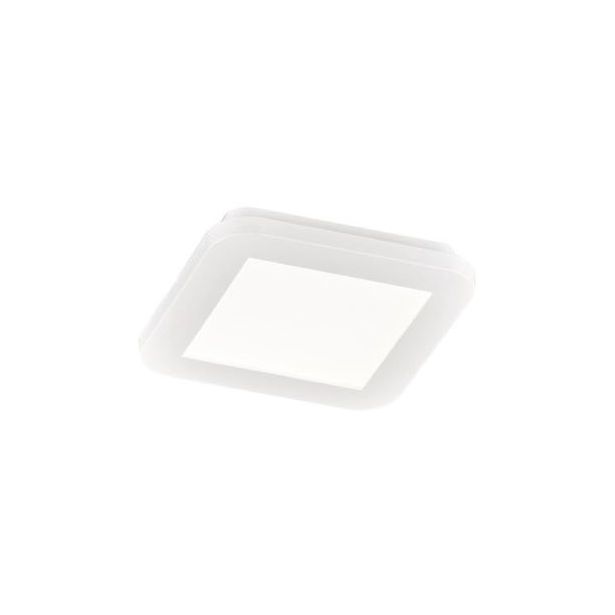 LED-plafondi Trio Camillus, 17x17 cm, valkoinen, IP44