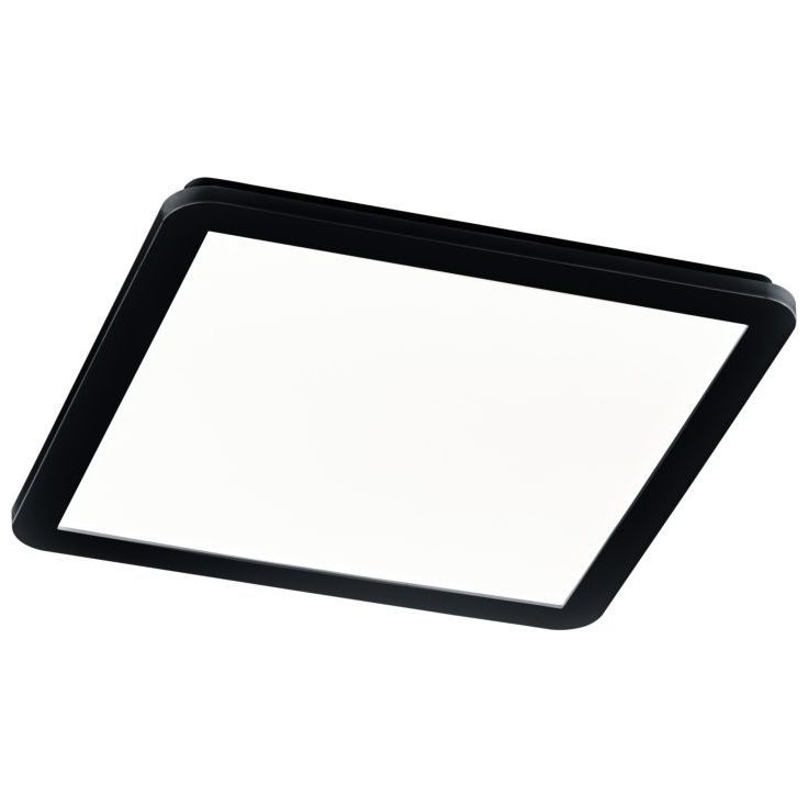 LED-plafondi Trio Camillus, 40x40cm, 3000K, mattamusta