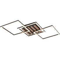 Kattovalaisin Trio Zaro LED 3000K 3-osainen mattamusta/puu