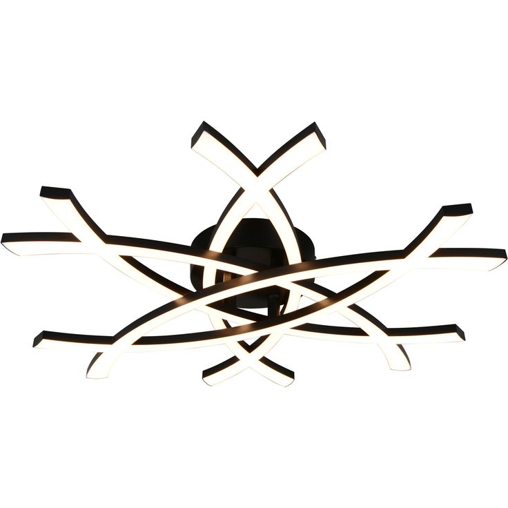 Kattovalaisin Trio Pollock LED 3000K 62x59cm mattamusta