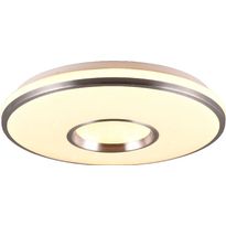 LED-kattovalaisin Trio Realta, 39cm, harjattu alumiini, RGBW
