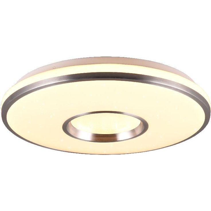 LED-kattovalaisin Trio Realta, 39cm, harjattu alumiini, RGBW