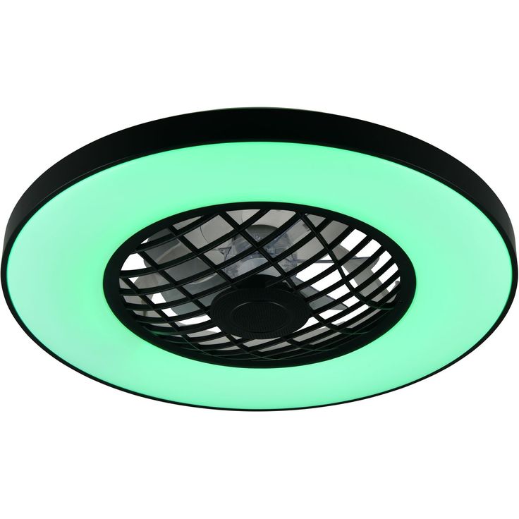 Tuuletinkattovalaisin Trio Linköping Ø59cm LED RGB Bluetooth-kaiutin musta