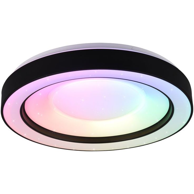 LED-kattovalaisin Trio Arco starlight, RGBW, mattamusta