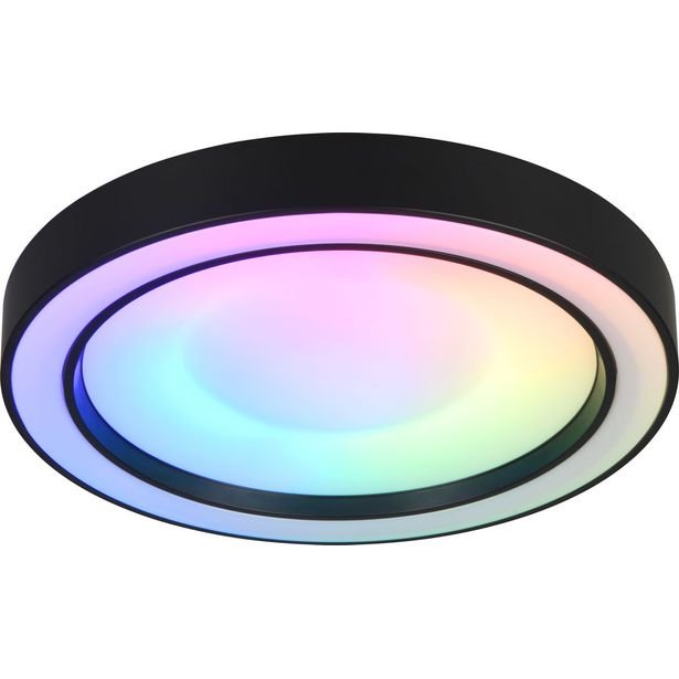 LED-kattovalaisin Trio Arco RGBW 40cm musta