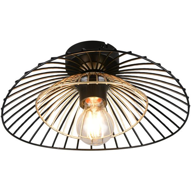 Kattovalaisin Trio Lauris Ø30cm E27 mattamusta/kulta