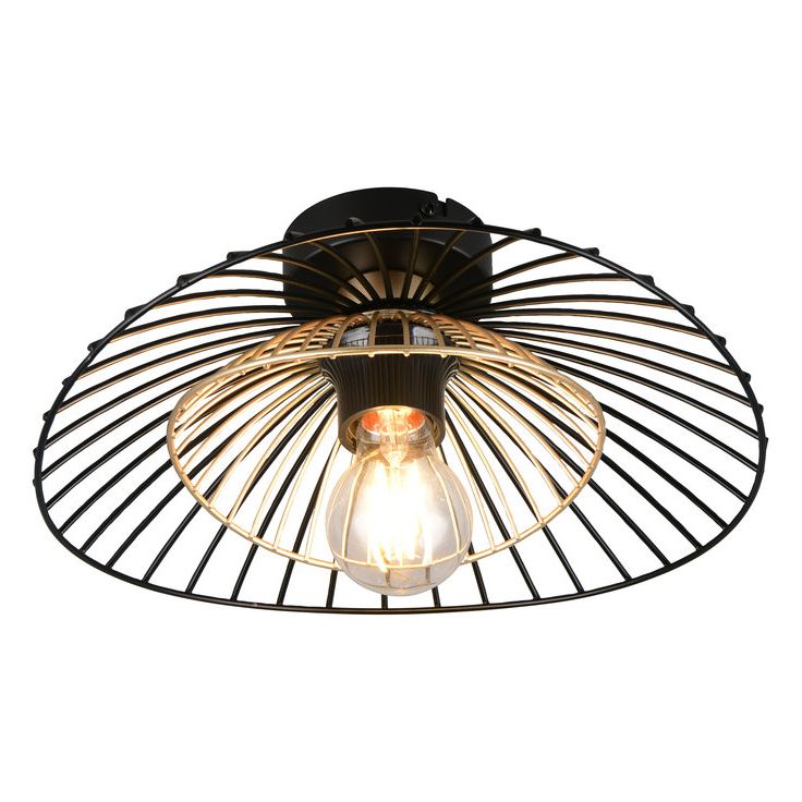 Kattovalaisin Trio Lauris Ø30cm E27 mattamusta/kulta