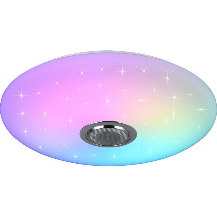 LED-kattovalaisin bluetooth-kaiuttimella Trio Musica Starlight RGBW 58cm valkoinen