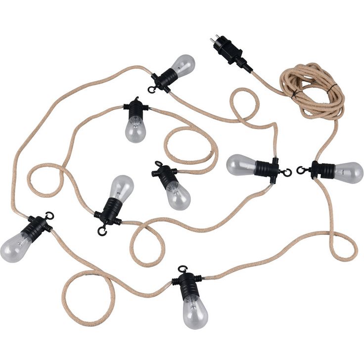 Valoketju LED Trio Ember 6m musta/luonnollinen väri