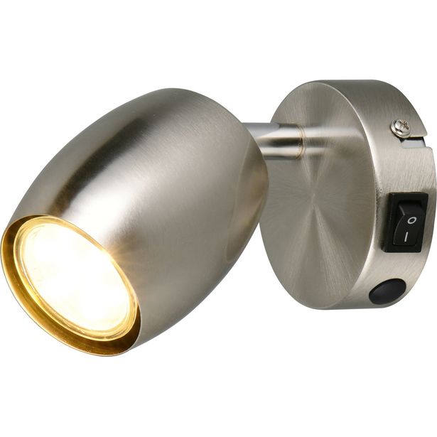 Spottivalaisin Nancy 1-osainen GU10 harjattu teräs