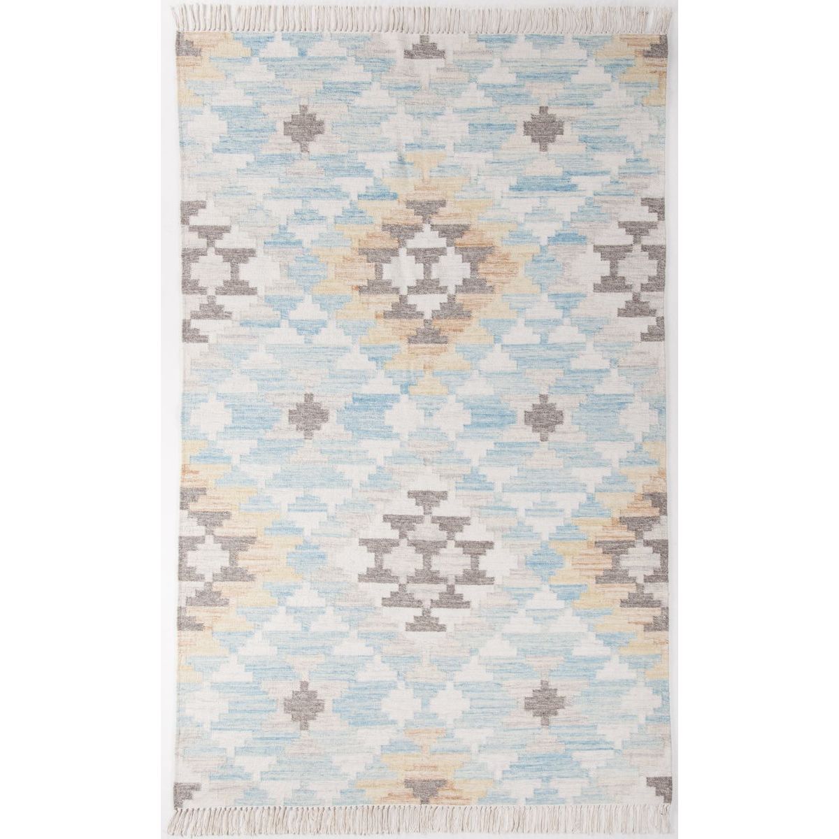 Matto Tom Tailor Vintage Check Kelim, 65x135cm, turkoosi