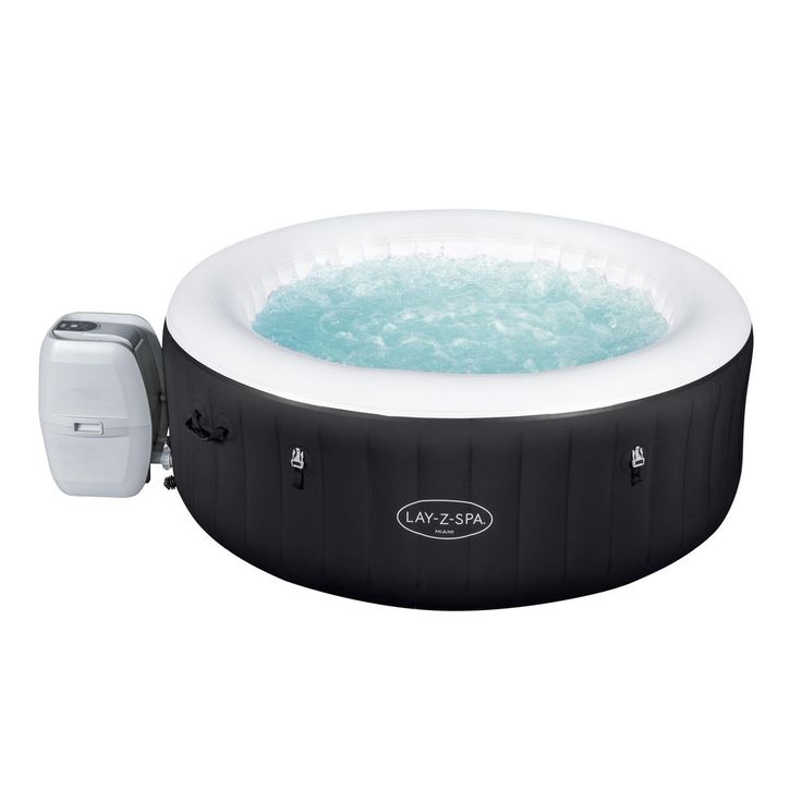 Ilmatäytteinen poreallas Bestway Lay-Z-Spa Miami AirJet, 2-4 hlöä, musta