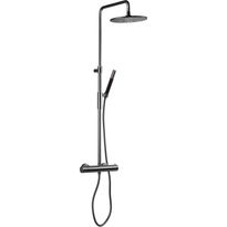 Sadesuihkusetti Tapwell TVM7200 Black Chrome, termostaattihanalla, suihkupää ⌀250mm, kiiltävä musta