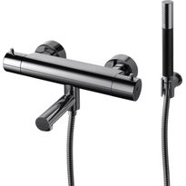 Suihkusetti Tapwell Evo EVM026 Black Chrome, termostaattihanalla, juoksuputkella, kiiltävä musta