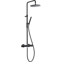Sadesuihkusetti Tapwell TVM7200 Matte Black, termostaattihanalla, suihkupää ⌀250mm, matta musta
