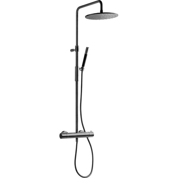 Sadesuihkusetti Tapwell TVM7200, termostaattihanalla, Brushed Black Chrome