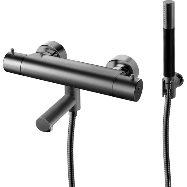 Suihkuhana Tapwell EVM026, juoksuputkella, Brushed Black Chrome