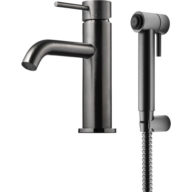 Pesuallashana Tapwell Evo EVM069, käsisuihkulla, Brushed Black Chrome