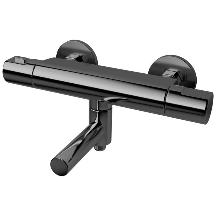 Termostaattihana Tapwell ARM022, juoksuputkella, Black Chrome