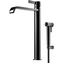 Pesuallashana Tapwell ARM089 Bidé Black Chrome, korkea malli, bideesuihkulla, kromi, Verkkokaupan poistotuote