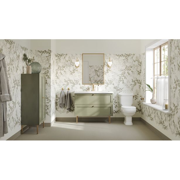 Märkätilan muovimatto Tarkett Aquarelle Chambray Moss, leveys 2m