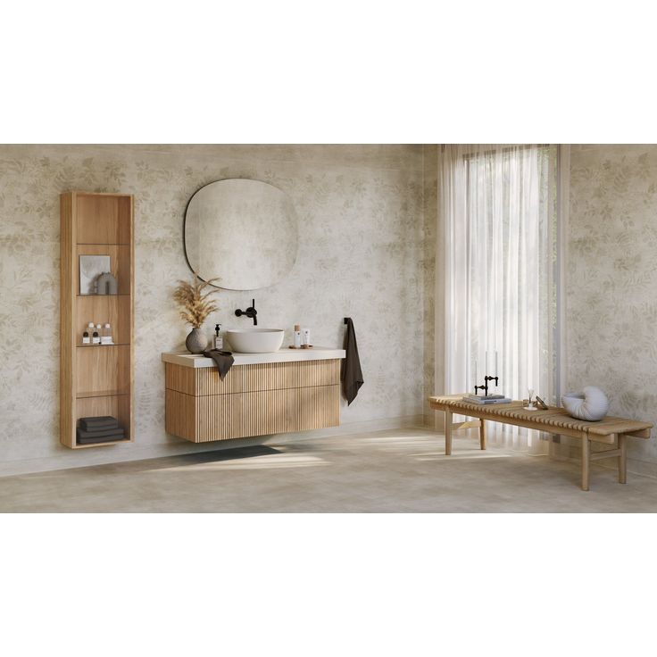 Kostean tilan tapetti Tarkett Aquarelle Botanic Grey