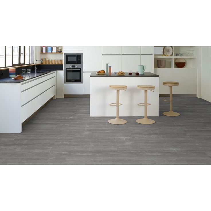 Vinyylilankku Tarkett iD Click Ultimate 55 Composite Cool Grey