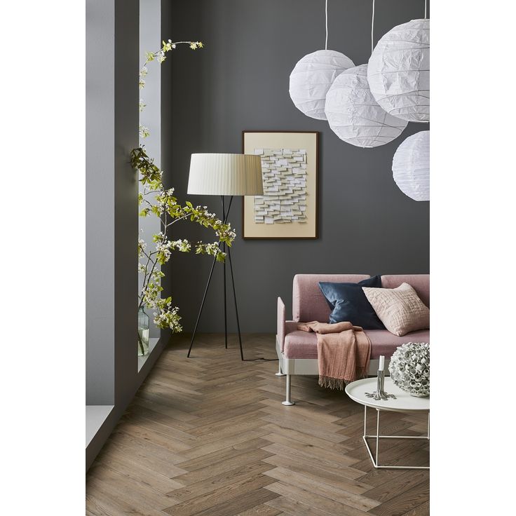 Kalanruotoparketti Tarkett Segno Tammi Old Grey, harjattu, öljyvahattu, vasen