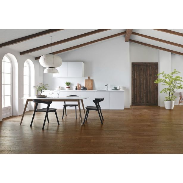 Parketti Tarkett Shade Tammi Italian Brown DuoPlank 2S, harjattu, ruskea
