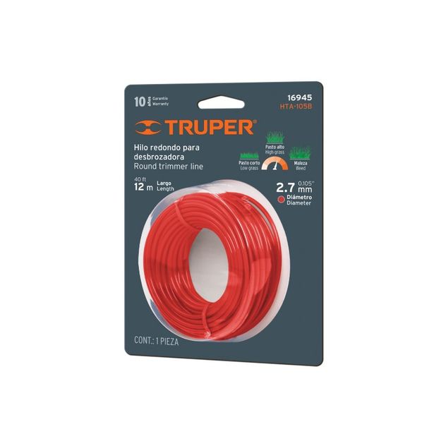 Pyöreä trimmerisiima Truper, 2,7 mm/12 m