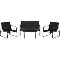 Oleskeluryhmä 4Living Kiira 4-osainen harmaa/musta