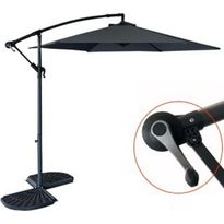 Päivänvarjo 4Living Banana 3m veivillä musta