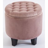 Säilytysrahi Chic Home, Ø42cm, samettiverhoilu, roosa